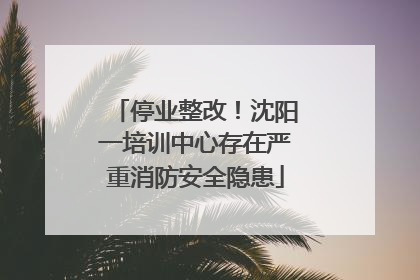 停业整改！沈阳一培训中心存在严重消防安全隐患