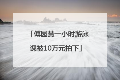 傅园慧一小时游泳课被10万元拍下