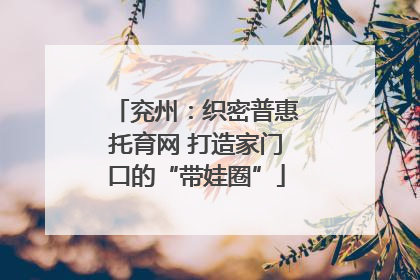 兖州：织密普惠托育网 打造家门口的“带娃圈”