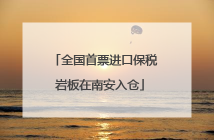 全国首票进口保税岩板在南安入仓