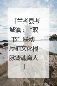 兰考县考城镇：“双节”联动 厚植文化根脉铸魂育人