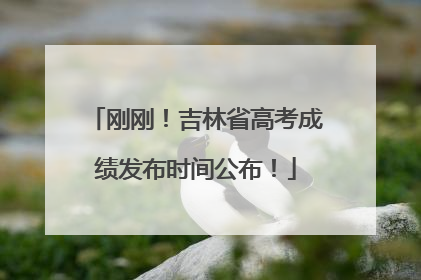 刚刚！吉林省高考成绩发布时间公布！