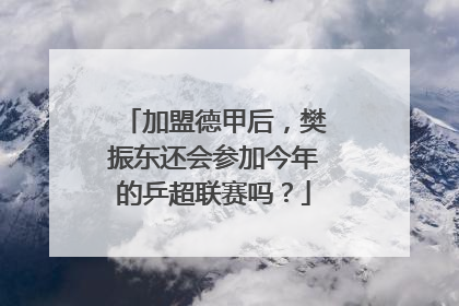 加盟德甲后，樊振东还会参加今年的乒超联赛吗？