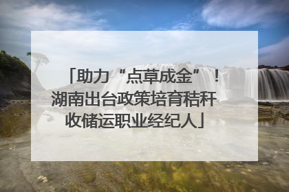 助力“点草成金”！湖南出台政策培育秸秆收储运职业经纪人