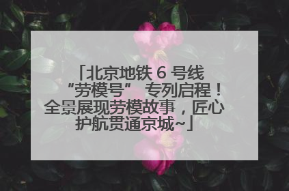 北京地铁 6 号线 “劳模号” 专列启程！全景展现劳模故事，匠心护航贯通京城~