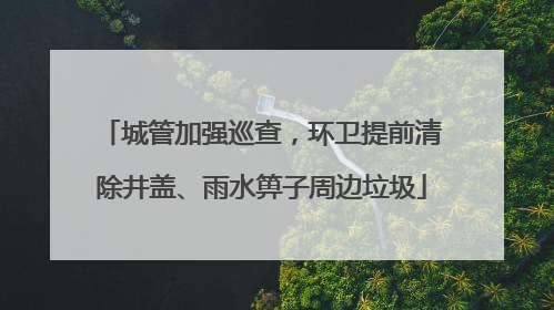 城管加强巡查，环卫提前清除井盖、雨水箅子周边垃圾