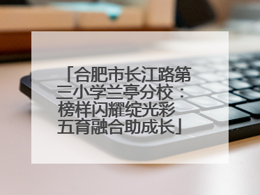 合肥市长江路第三小学兰亭分校：榜样闪耀绽光彩 五育融合助成长