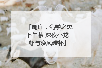 周庄：莼鲈之思下午茶 深夜小龙虾与晚风碰杯