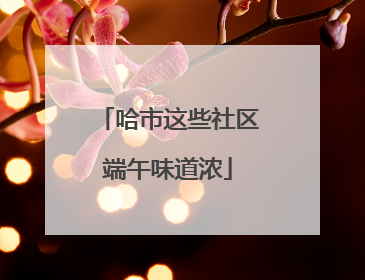 哈市这些社区端午味道浓