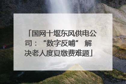 国网十堰东风供电公司：“数字反哺” 解决老人度夏缴费难题