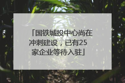 国铁城投中心尚在冲刺建设，已有25家企业等待入驻