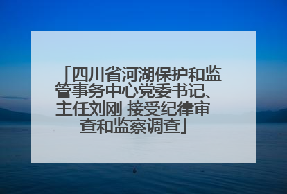 四川省河湖保护和监管事务中心党委书记、主任刘刚 接受纪律审查和监察调查