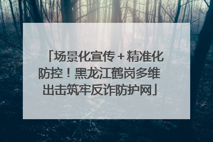 场景化宣传＋精准化防控！黑龙江鹤岗多维出击筑牢反诈防护网