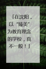 在沈阳，以“臻美”为教育理念的学校，真不一般！
