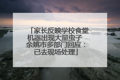 家长反映学校食堂机器出现大量虫子 余姚市多部门回应：已去现场处理