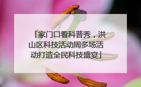 家门口看科普秀，洪山区科技活动周多场活动打造全民科技盛宴