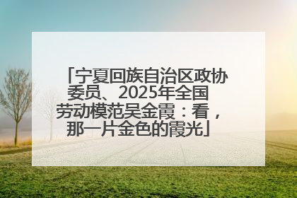 宁夏回族自治区政协委员、2025年全国劳动模范吴金霞：看，那一片金色的霞光