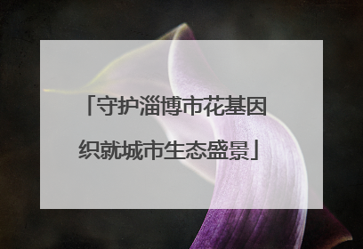 守护淄博市花基因 织就城市生态盛景