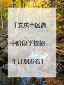 安庆市区高中阶段学校招生计划发布