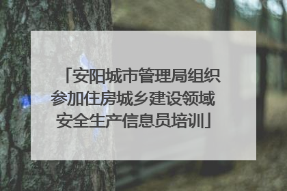 安阳城市管理局组织参加住房城乡建设领域安全生产信息员培训