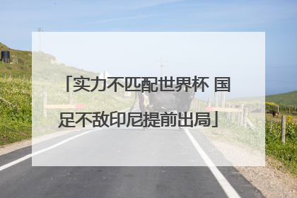 实力不匹配世界杯 国足不敌印尼提前出局