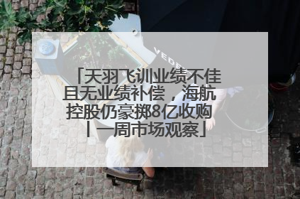 天羽飞训业绩不佳且无业绩补偿，海航控股仍豪掷8亿收购丨一周市场观察