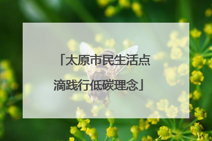 太原市民生活点滴践行低碳理念