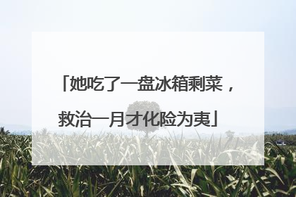 她吃了一盘冰箱剩菜，救治一月才化险为夷