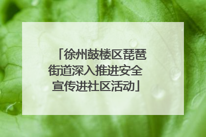 徐州鼓楼区琵琶街道深入推进安全宣传进社区活动