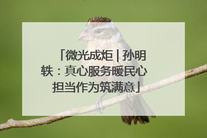 微光成炬 | 孙明轶：真心服务暖民心 担当作为筑满意