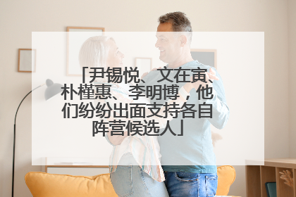 尹锡悦、文在寅、朴槿惠、李明博，他们纷纷出面支持各自阵营候选人