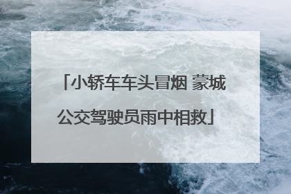 小轿车车头冒烟 蒙城公交驾驶员雨中相救