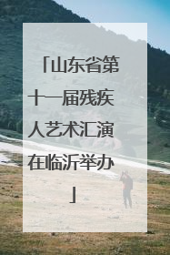 山东省第十一届残疾人艺术汇演在临沂举办