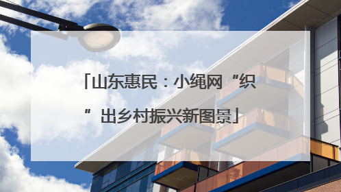 山东惠民：小绳网“织”出乡村振兴新图景