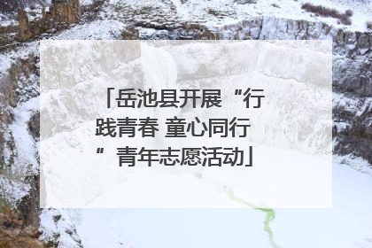 岳池县开展“行践青春 童心同行”青年志愿活动