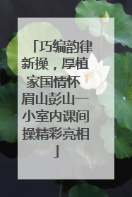 巧编韵律新操，厚植家国情怀 眉山彭山一小室内课间操精彩亮相