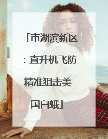 市湖滨新区：直升机飞防 精准狙击美国白蛾