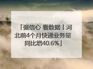 强信心 看数据丨河北前4个月快递业务量同比增40.6%