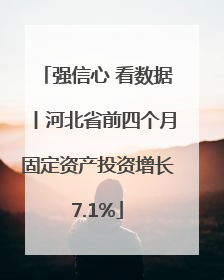 强信心 看数据丨河北省前四个月固定资产投资增长7.1%