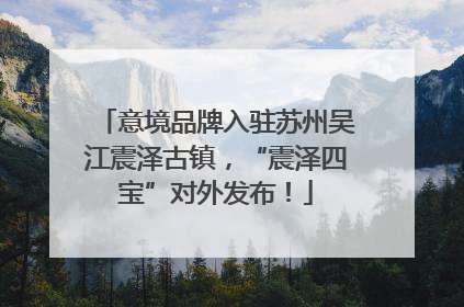 意境品牌入驻苏州吴江震泽古镇，“震泽四宝”对外发布！