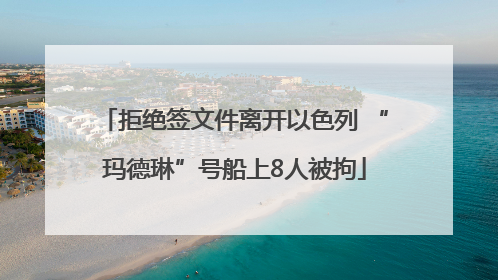 拒绝签文件离开以色列 “玛德琳”号船上8人被拘