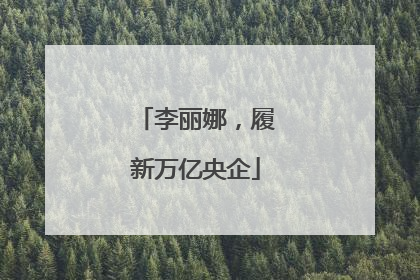 李丽娜，履新万亿央企