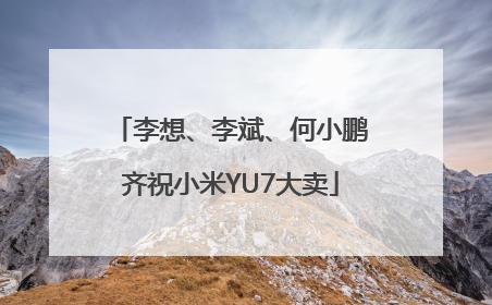 李想、李斌、何小鹏齐祝小米YU7大卖