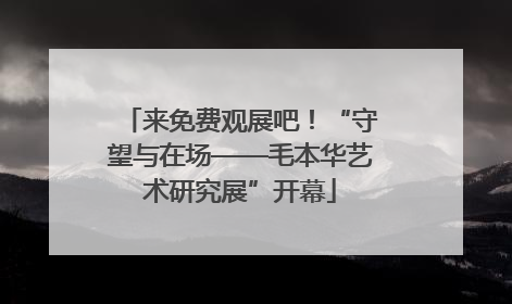 来免费观展吧！“守望与在场——毛本华艺术研究展”开幕