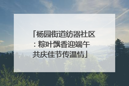 杨园街道纺器社区：粽叶飘香迎端午 共庆佳节传温情