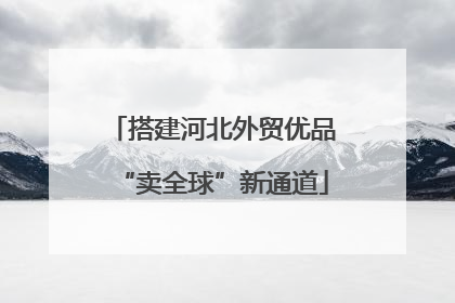 搭建河北外贸优品“卖全球”新通道