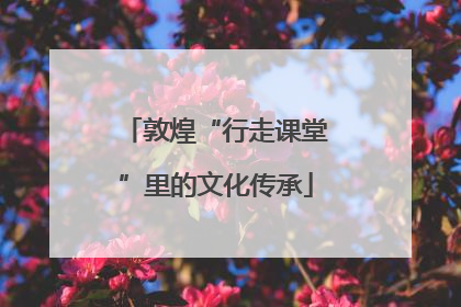 敦煌“行走课堂”里的文化传承