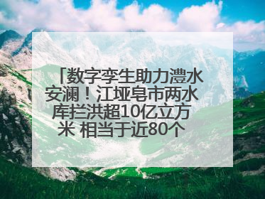 数字孪生助力澧水安澜！江垭皂市两水库拦洪超10亿立方米 相当于近80个西湖水量