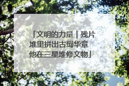 文明的力量｜残片堆里拼出古蜀华章 他在三星堆修文物