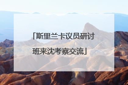 斯里兰卡议员研讨班来沈考察交流